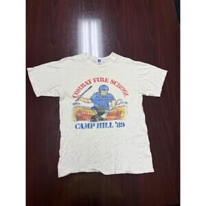 Vintage Pennsylvania State Police Camp Hill Shirt M COMBAT FIRE SCHOOL Oct 1989
